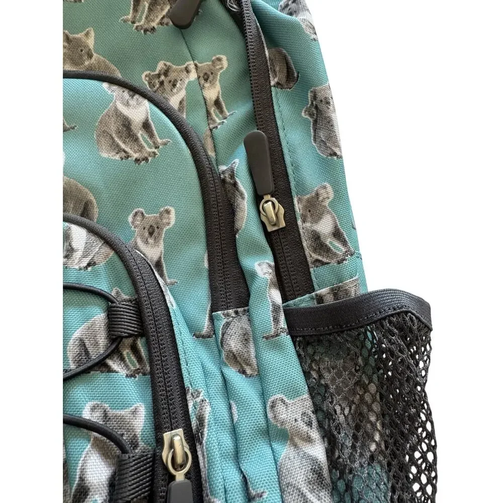 Pottery Barn Teen Gear Up Backpack Koala Bear Teal Pool School Bag Laptop Bungee